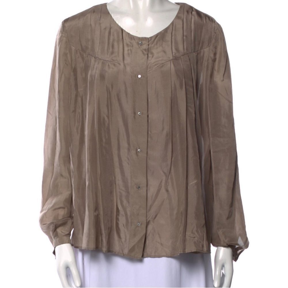 Chloé Silk Button-Up Top  - Picture 3 of 4